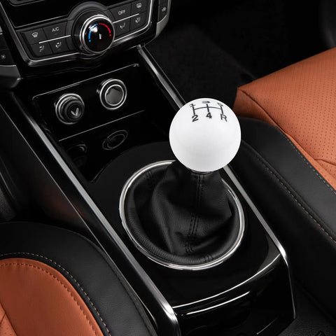 Dope Ball Shift Knob 5 Speed Round Gear Stick Shifter Knob For Most Manual And Automatic Cars White Finish Ergonomic Grip
