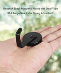 Heavy Duty Magnetic Hooks 170 Lb Hold Wreath Hanger No Drill Door Hook With Steel Tube Base Black 2 Pack held in hand
