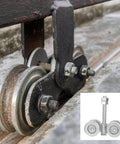 Heavy Duty Sliding Door Pulley Track Roller For Industrial Gates And Doors 200 Kg Load Capacity Steel Hanging Wheel installed