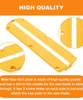 Kerf Plate Replacement For 10 Inch And 12 Inch Non Sliding Miter Saws Fits DWS713 DWS715 DWS716 DW705 Throat Plate Table Insert
