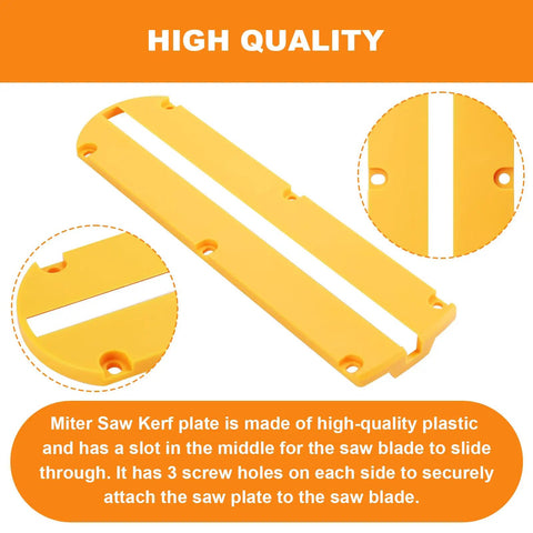 Kerf Plate Replacement For 10 Inch And 12 Inch Non Sliding Miter Saws Fits DWS713 DWS715 DWS716 DW705 Throat Plate Table Insert