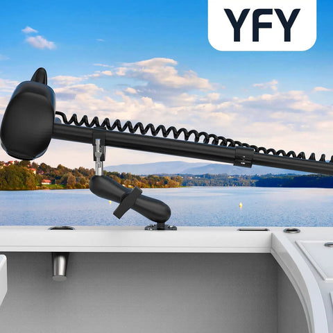 Heavy Duty Trolling Motor Stabilizer With Quick Release, All Metal Construction Delivers Solid Stability on boat