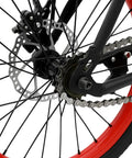 Bicycle wheel close-up with chain and Chain Master Link For Bicycle Chains Half By Eighth Quick Release Connector