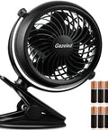 Clip On Fan Battery Operated With 360 Degree Rotation 8 Free AA Batteries Included Quiet USB Or Battery Powered Personal Fan