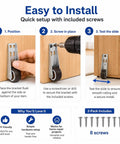 Dead Nuts Heavy Duty Vertical Track Roller Wheels With Quiet Rubber Casters And Zero Wobble Glide installation steps on wood.