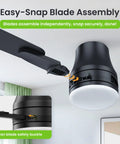 42 Inch Ceiling Fan With Bright Light And Wireless Remote Boasting Ultra Fast No Sweat Setup With Secure Snap Blades assembly detail.