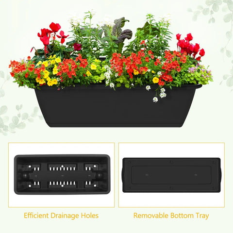 Vertical Raised Garden Bed With Trellis And Legs For Patio Balcony Outdoor Planter Box For Herbs Flowers And Vegetables Elevated Climbing Plant Bed 32.4 Inch High Black with colorful flowers displayed