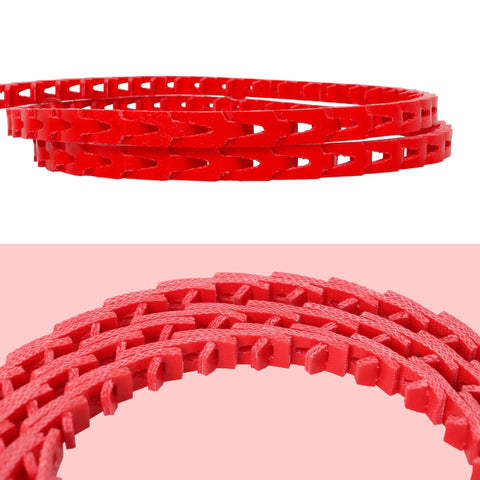 Close-up of Power Twist Adjustable V Belt 1/2 Inch Wide, 10 Feet Long, made of durable polyurethane and polyester.