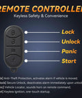 Remote control for Beast Of A Foldable Electric Bike For Adults, 1000W Peak, 750W Motor, key functions labeled for convenience.