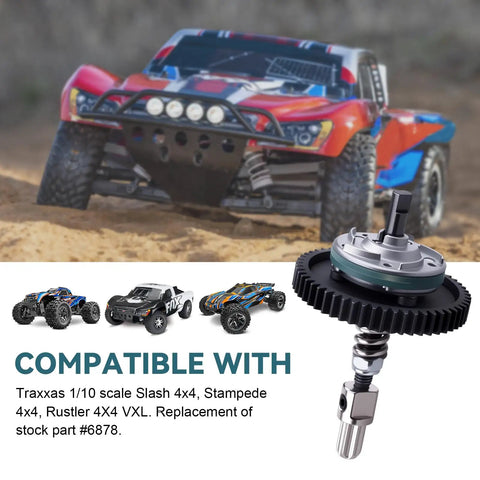 Beefy Differential Gear Slipper Clutch Kit 6878 Replacement for Traxxas Slash 4X4 RC cars with pre-installed 54T 32P spur gear.