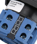 Close-up of 20A 660V Cam Changeover Switch With 5 Position Rotary Selector, 8 Terminals, SZW26-20/0-4.2 for industrial panels