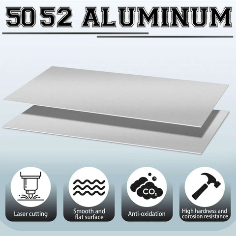 2 Pack 5052 Aluminum Sheet Metal 12 By 24 Inch Plate One Eighth Inch Thick Rectangle Panels for DIY Crafts and Metalwork