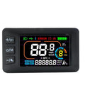 G518 Protocol 2 LCD Display For E Bike Dash With Backlit Screen 24 To 72V UART Smart Meter SM Connector showing speed and battery
