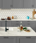 Professional Grade Matte Black Cabinet Pulls For Kitchens And Bathrooms Ultra Smooth Stainless Steel Drawer Handles on gray cabinetry.
