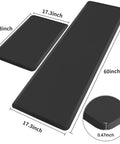 Ergonomic Anti Fatigue Kitchen Floor Mat Set 17.3 By 28 Inches And 17.3 By 60 Inches Cushioned Waterproof PVC Mats For Kitchen