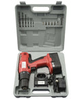 18 Volt Cordless Drill Featuring Smooth Operator Performance And Slick Keyless Chuck Heavy Duty Power Tool with charger and bits in case.