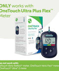 Ultra Plus Flex Compatible Diabetic Test Strips, 60 Count Two Box Pack with glucose meter image