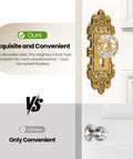 Vintage Crystal Glass Door Knobs Set Of 2 5.5 Inch Height Antique Brass Keyless Decorative Pulls vs modern knob