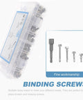 100 Pcs Stainless Steel Socket Head Screws For Bed Frames And Furniture Metric Bolts Assortment Kit in plastic case