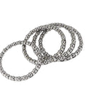 4 Pack Bicycle Ball Bearing Retainer Cage Set For Cranks And Wheel Bearings, 40mm Outer Diameter, 33.5mm Inner, 22 Balls, Durable Steel Replacement Part