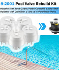 5 Port Pool Valve Rebuild Kit Replacement For Zodiac Valve Compatible With Jandy Polaris Caretaker Pool Valve next to pool