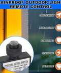 Dusk To Dawn Auto On Off Outdoor Lighting Sensor Switch, rainproof switch with remote control, showing photoelectric sensor