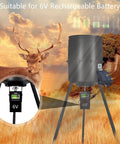 Solar Panel 6V For Deer Feeder With Adjustable Mounting Bracket And Alligator Clips in nature setting