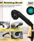 360° rotating brush attachment for Heavy Duty Two Liter Canister Steam Cleaner, ideal for cleaning stubborn grime in kitchens.