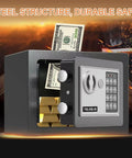 Extra Large Heavy Duty Home Safe Fireproof Waterproof Anti Theft Digital Safe Box With Fireproof Document Bag open with cash.