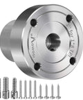 2 Inch Steel Wood Lathe Faceplate Fits 1 X 8 TPI Spindle With Screwchuck Four Mounting Holes 0.4 Inch Thick Heavy Duty Woodturning Accessory