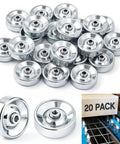 50 Pcs Metal Conveyor Skate Wheels Replacement Set For Flow Rail Systems Zinc Plated Steel Wheels For Gravity Rollers