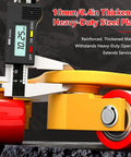 Close-up of 10mm reinforced plate on Heavy Duty Machinery Roller Skates Featuring Reinforced Steel Build And Smooth Swivel Casters For Turning Tough Warehouse Grinds Into A Real No Sweat Hustle.
