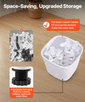 Storage feature of Compact 6 Tier Hydroponic Tower With Grow Lights 30 Pods Indoor Garden Kit for space efficiency