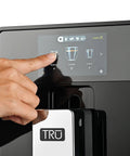 Top Notch Automatic Espresso And Coffee Machine With Built In Grinder And Smart Touchscreen showing user selecting Espresso option.
