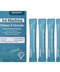 Pro Grade Ice Maker Cleaner And Descaler Powder With Organic Citric Acid, 4 Uses, Individually Packed, Safe For All Brands, Nickel Safe, Stainless Steel And Chrome Safe, Odor Free And Non Toxic, 4 sachets and box