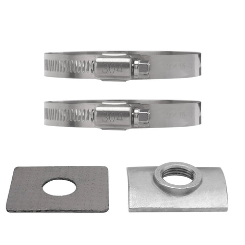 Oxygen Sensor Bung Kit With Heavy Duty Stainless Steel Band Clamp Weld On M18 X 1.5 Thread No Weld Installation components