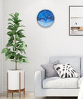 All In One Indoor Weather Station With Wall Mount Barometer Thermometer Hygrometer Aluminum Alloy Frame 6.9 Inch Dial on a living room wall