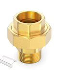 Brass Union Three Quarter Inch NPT Male To Three Quarter Inch NPT Female Pipe Fitting For Industrial Plumbing Connections