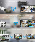 Illustration of Thermal Detect Wireless Home Security Camera Two Pack, 2K HD WiFi Surveillance Cams with app and NVR usage