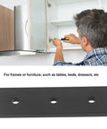 Beefy Aluminum Mending Plate 2 Pack Flat Bracket For Furniture Connection used on wood cabinet assembly