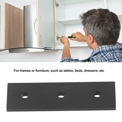 Beefy Aluminum Mending Plate 2 Pack Flat Bracket For Furniture Connection used on wood cabinet assembly