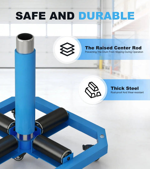 Close-up of the metal frame of Heavy Duty Cable Reel Turntable That Handles Up To 1000 Lbs And Fits 36 Inch Reels.
