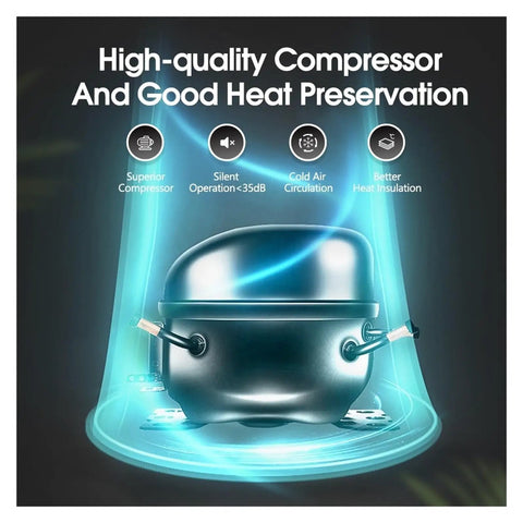 No Sweat Countertop Flake Ice Maker Machine With Silent Operation For Home Bars showcasing high-quality compressor features.
