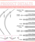 Piercing Taper Grabber Tool For Changing Jewelry 18G kit with diverse sizes and gauges for safe ear nose lip piercings