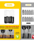 Comparison of Stripped Screw Extractor Set 4PCS M2 Steel with other extractors; shows durability and quality differences.