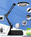15X Magnifying Glass Lamp with Real Glass Lens and Stand for Reading Crafts Painting and Repair Four Point Three Inch Crystal Clear Magnifier RTM.