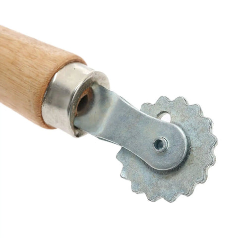 Spur Wire Embedder Tool For Beehives Beekeeping Gear with wood handle and metal wheel for frame wiring and comb installation.