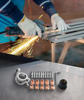 Solid 22 Piece Plasma Cutter Consumables Kit For Trafimet S45 And S25 Torches With High Grade Copper Parts for welding setup.