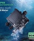 IP68 Waterproof 4 Way Junction Box Built Tough For Outdoor Use With 4 Channel Cable Connector submerged underwater