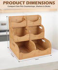 Three Tier Bamboo Pantry Organizer With Ventilated Design And Handy Handles For Fruits Vegetables Potatoes And Onions Plus Snacks Spices Coffee Pods And More On Countertop Pantry Or Living Room Storage